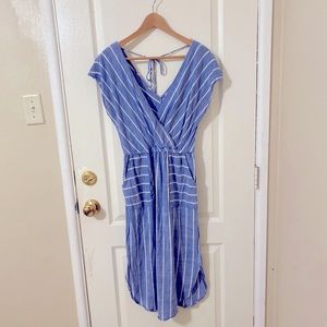 Universal Thread Blue and White Pinstripe Dress